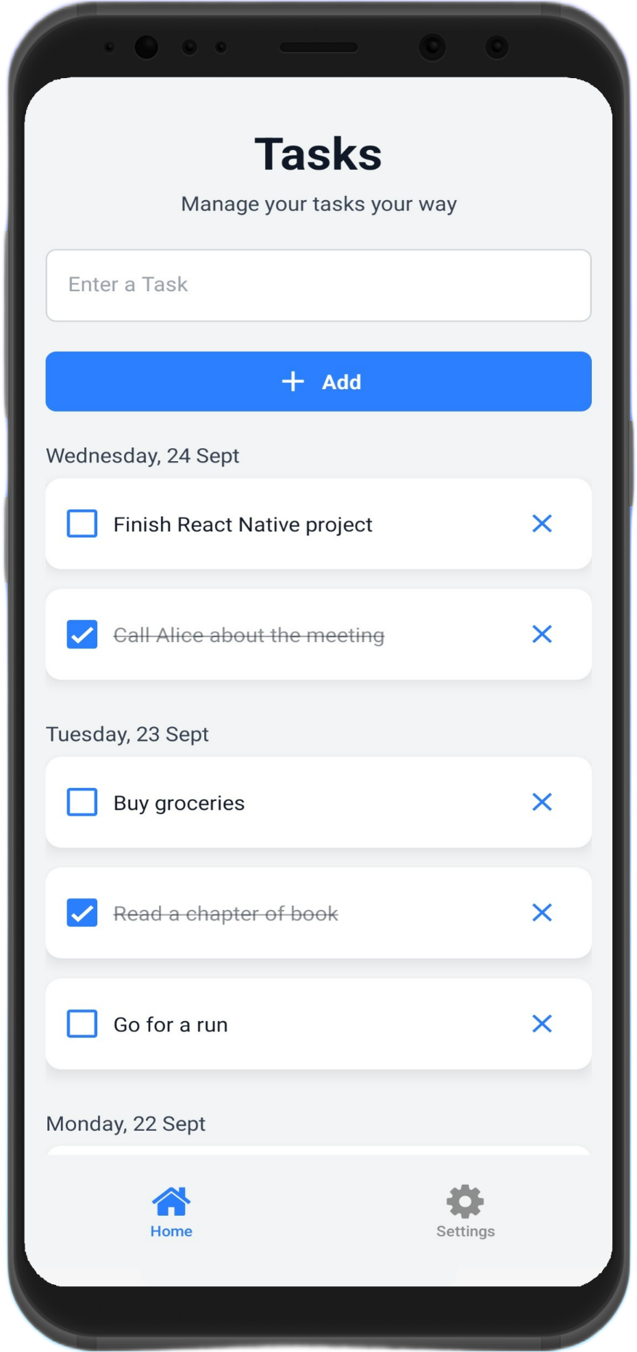 Taskly App Screenshot